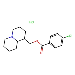 Lupinine p-chlorobenzoicacid ester hydrochloride structure