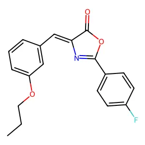 2-(4-fluorophenyl)-4-(3-propoxybenzylidene)-1,3-oxazol-5(4H)-one structure