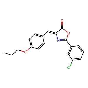 2-(3-chlorophenyl)-4-(4-propoxybenzylidene)-1,3-oxazol-5(4H)-one structure