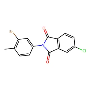 2-(3-bromo-4-methylphenyl)-5-chloro-1H-isoindole-1,3(2H)-dione structure