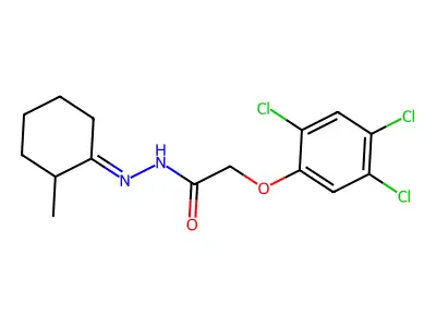 N'-(2-methylcyclohexylidene)-2-(2,4,5-trichlorophenoxy)acetohydrazide structure