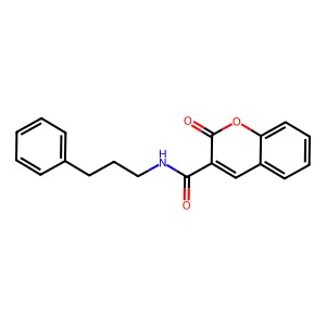 2-oxo-N-(3-phenylpropyl)-2H-chromene-3-carboxamide structure