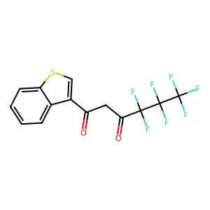 1,3-Hexanedione, 1-benzo[b]thien-3-yl-4,4,5,5,6,6,6-heptafluoro- structure