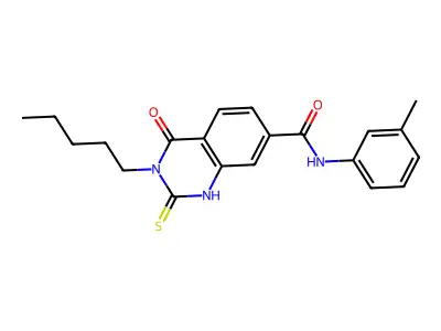 N-(3-methylphenyl)-4-oxo-3-pentyl-2-sulfanylidene-1H-quinazoline-7-carboxamide structure
