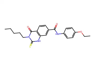 N-(4-ethoxyphenyl)-4-oxo-3-pentyl-2-sulfanylidene-1H-quinazoline-7-carboxamide structure