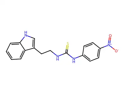 3-[2-(1H-indol-3-yl)ethyl]-1-(4-nitrophenyl)thiourea structure