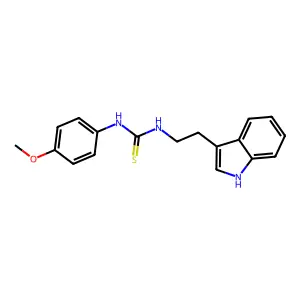 1-[2-(1H-indol-3-yl)ethyl]-3-(4-methoxyphenyl)thiourea structure