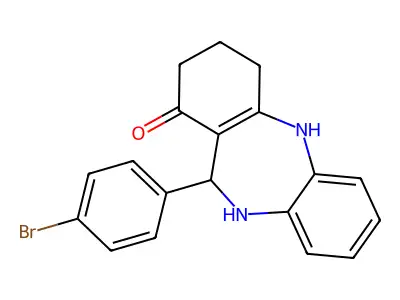 6-(4-Bromophenyl)-5,6,8,9,10,11-hexahydrobenzo[b][1,4]benzodiazepin-7-one structure