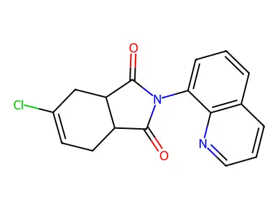 5-chloro-2-(quinolin-8-yl)-3a,4,7,7a-tetrahydro-1H-isoindole-1,3(2H)-dione structure