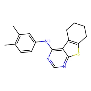 N-(3,4-dimethylphenyl)-5,6,7,8-tetrahydro[1]benzothieno[2,3-d]pyrimidin-4-amine structure