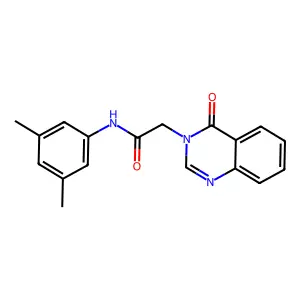 N-(3,5-dimethylphenyl)-2-(4-oxo-3(4H)-quinazolinyl)acetamide structure