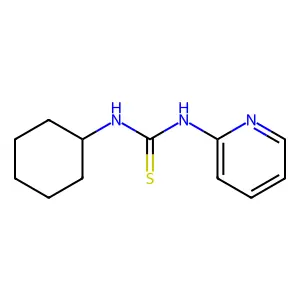 Urea, 1-cyclohexyl-3-(2-pyridyl)-2-thio- structure