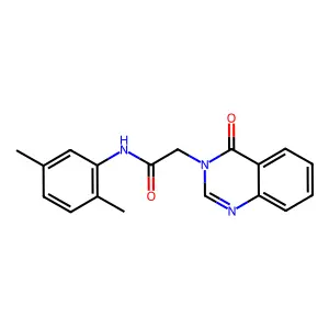 N-(2,5-dimethylphenyl)-2-(4-oxoquinazolin-3-yl)acetamide structure