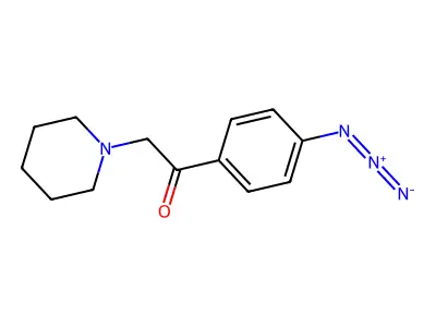 1-(4-Azidophenyl)-2-(piperidin-1-yl)ethan-1-one structure