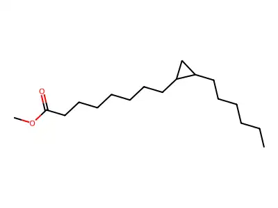 Methyl 8-(2-hexylcyclopropyl)octanoate structure