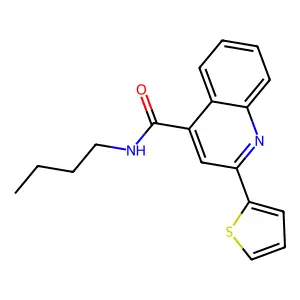 N-butyl-2-thiophen-2-ylquinoline-4-carboxamide structure