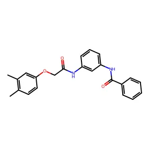 N-[3-[[2-(3,4-dimethylphenoxy)acetyl]amino]phenyl]benzamide structure