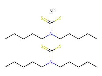 Nickel, bis(dipentylcarbamodithioato-S,S')-, (SP-4-1)- structure