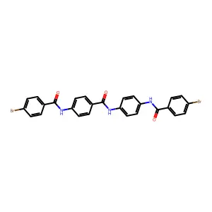 4-[(4-bromobenzoyl)amino]-N-{4-[(4-bromobenzoyl)amino]phenyl}benzamide structure