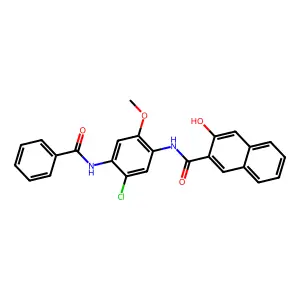 N-(4-benzamido-5-chloro-2-methoxyphenyl)-3-hydroxynaphthalene-2-carboxamide structure