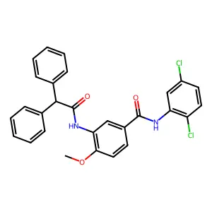 N-(2,5-dichlorophenyl)-3-[(2,2-diphenylacetyl)amino]-4-methoxybenzamide structure