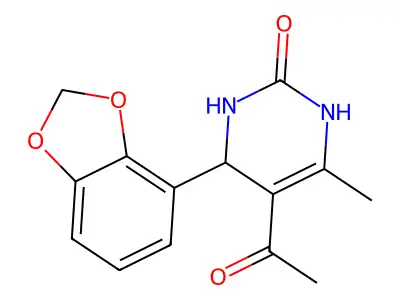 5-Acetyl-4-(1,3-benzodioxol-4-YL)-6-methyl-3,4-dihydro-2(1H)-pyrimidinone structure