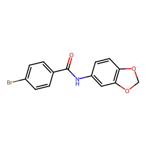 N-(1,3-benzodioxol-5-yl)-4-bromobenzamide structure