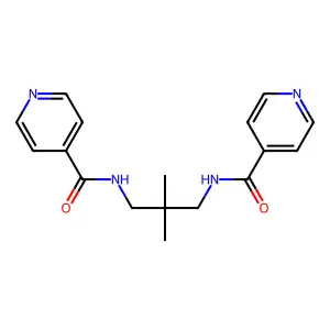N-[2,2-dimethyl-3-(pyridine-4-carbonylamino)propyl]pyridine-4-carboxamide structure