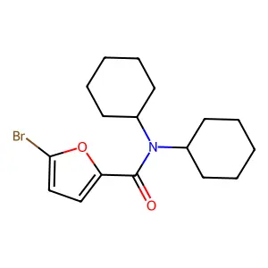 5-bromo-N,N-dicyclohexylfuran-2-carboxamide structure