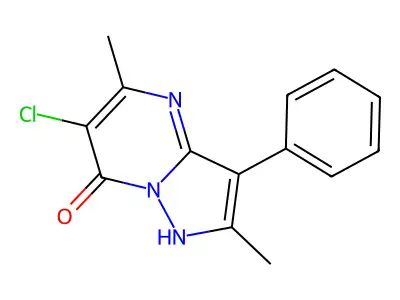 6-Chloro-2,5-dimethyl-3-phenylpyrazolo[1,5-a]pyrimidin-7-ol structure