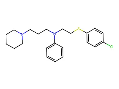 Piperidine, 1-(3-(N-(2-((p-chlorophenyl)thio)ethyl)anilino)propyl)- structure