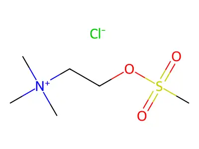 Choline, chloride, methanesulfonate structure