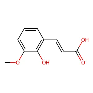 2-Hydroxy-3-methoxycinnamic acid structure