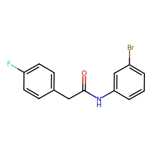 N-(3-bromophenyl)-2-(4-fluorophenyl)acetamide structure