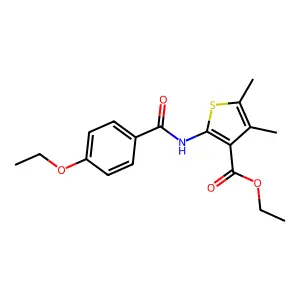 Ethyl 2-[(4-ethoxybenzoyl)amino]-4,5-dimethylthiophene-3-carboxylate structure
