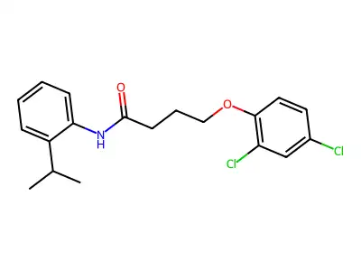 4-(2,4-dichlorophenoxy)-N-(2-propan-2-ylphenyl)butanamide structure