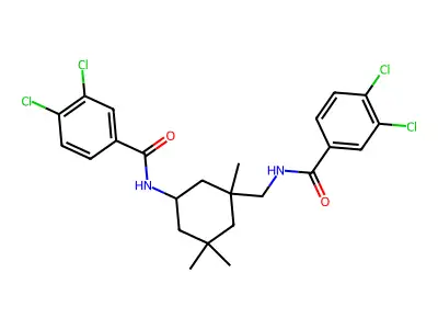 3,4-dichloro-N-[[5-[(3,4-dichlorobenzoyl)amino]-1,3,3-trimethylcyclohexyl]methyl]benzamide structure