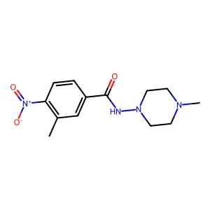 3-methyl-N-(4-methylpiperazin-1-yl)-4-nitrobenzamide structure