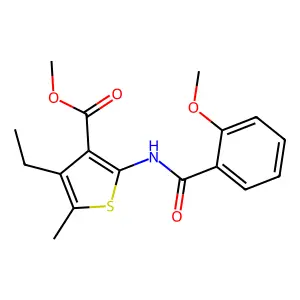 Methyl 4-ethyl-2-[(2-methoxybenzoyl)amino]-5-methylthiophene-3-carboxylate structure