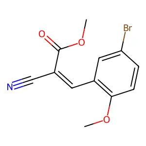 methyl (2Z)-3-(5-bromo-2-methoxyphenyl)-2-cyanoprop-2-enoate structure