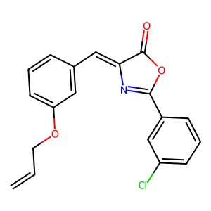 4-[3-(allyloxy)benzylidene]-2-(3-chlorophenyl)-1,3-oxazol-5(4H)-one structure