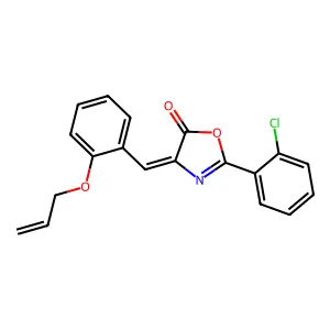 4-[2-(allyloxy)benzylidene]-2-(2-chlorophenyl)-1,3-oxazol-5(4H)-one structure