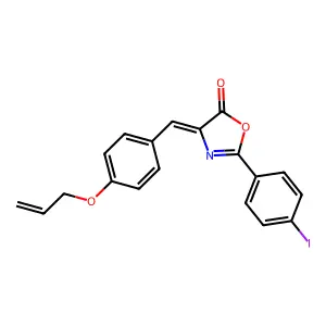 4-[4-(allyloxy)benzylidene]-2-(4-iodophenyl)-1,3-oxazol-5(4H)-one structure
