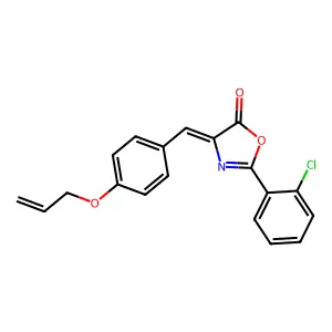 4-[4-(allyloxy)benzylidene]-2-(2-chlorophenyl)-1,3-oxazol-5(4H)-one structure