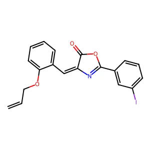 4-[2-(allyloxy)benzylidene]-2-(3-iodophenyl)-1,3-oxazol-5(4H)-one structure