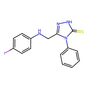 5-[(4-iodoanilino)methyl]-4-phenyl-4H-1,2,4-triazole-3-thiol structure