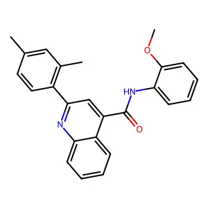 2-(2,4-dimethylphenyl)-N-(2-methoxyphenyl)quinoline-4-carboxamide structure