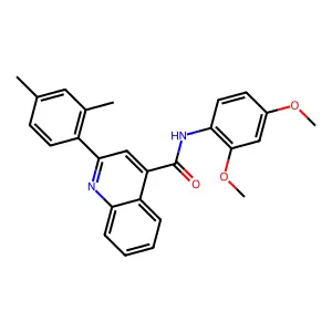 N-(2,4-dimethoxyphenyl)-2-(2,4-dimethylphenyl)quinoline-4-carboxamide structure