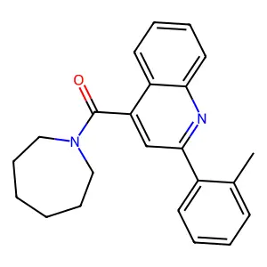 Azepan-1-yl-[2-(2-methylphenyl)quinolin-4-yl]methanone structure