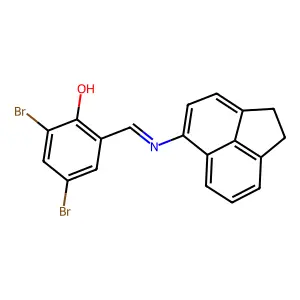 (E)-2,4-dibromo-6-(((1,2-dihydroacenaphthylen-5-yl)imino)methyl)phenol structure